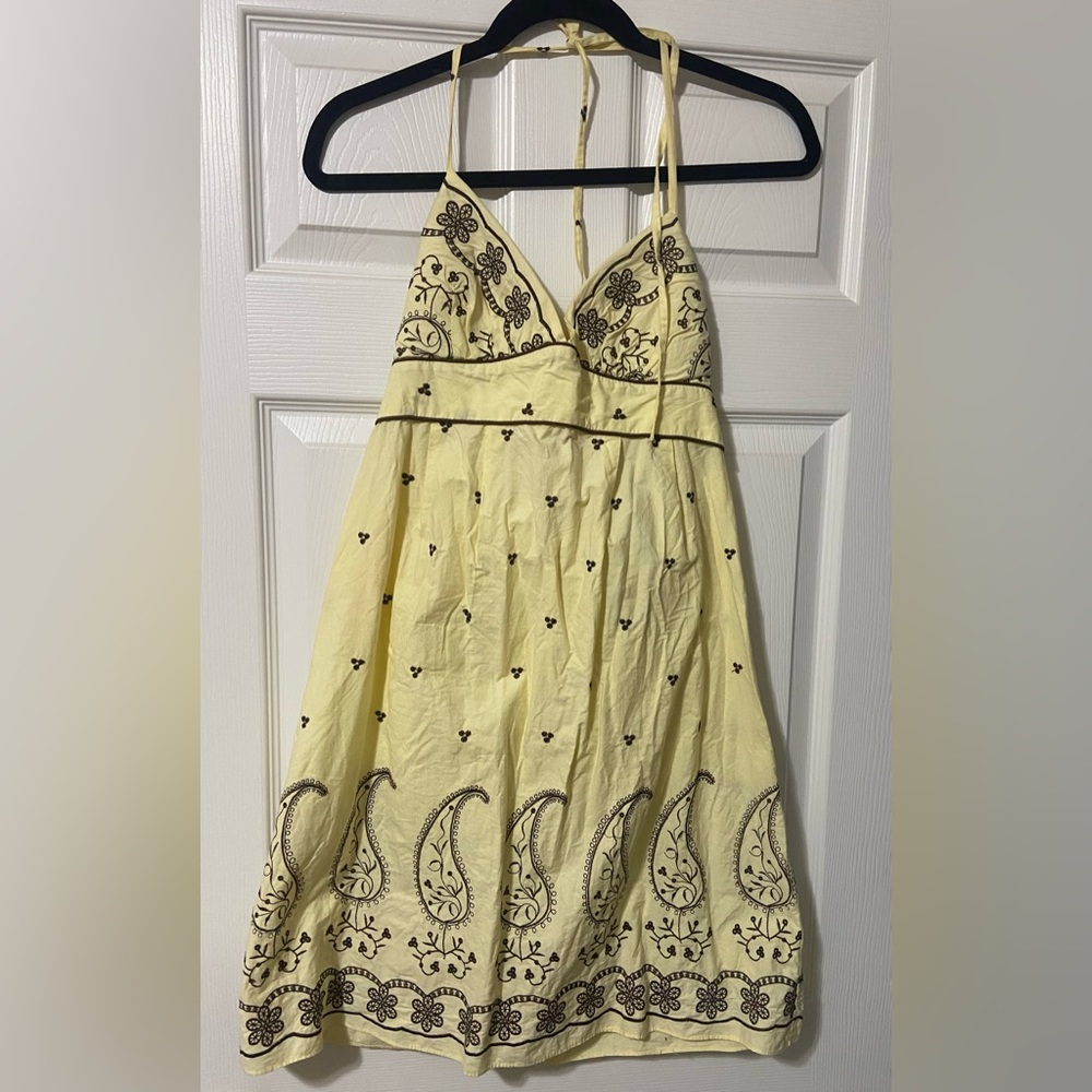 Mei mei Yellow halter dress